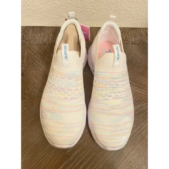 Skechers Kids Girls Size 1 Glide Step Sport Tennis  Shoes New - Picture 2 of 4